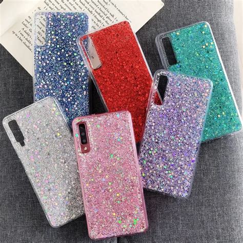 ซิลิโคน Shiny Glitter Sequins คริสตัลโทรศัพท์กรณีสำหรับ Samsung Galaxy