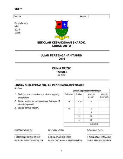 You can do the exercises online or download the worksheet as pdf. Senarai Peperiksaan Pertengahan Tahun Bahasa Melayu Tahun ...