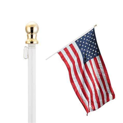 6 Ft Stainless Steel No Tangle Spinning Pole And 2 Position Flag Pole