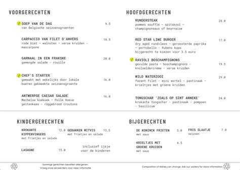 Carte Et Menus Made In Antwerp Anvers Thefork