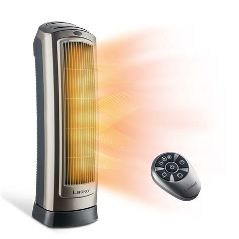 Lasko Oscillating Digital Ceramic Tower Heater For Home With Adjustable Thermostat Timer And