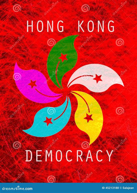 Democracy Hong Kong Poster Stock Illustration Illustration Of Freedom