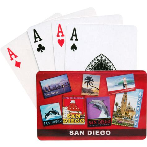 San Diego Playing Cards Red Poster