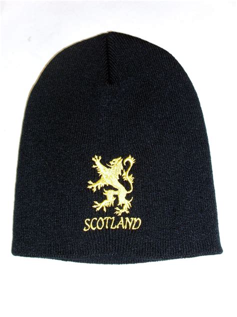 Scotland Lion Beanie Hat Edinburgh Castle Scottish Imports
