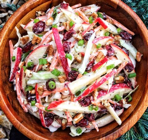 Red cabbage, cranberry, and apple slaw. Apple Cranberry and Pecan Coleslaw with Coconut~ Honey ...