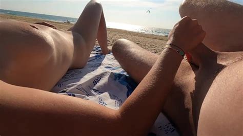 Nude At The Beach We Mutually Masturbate In Front Of People She