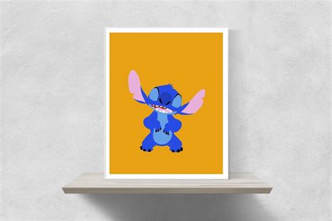 Stitch Minimalist Poster Lilo And Stitch Lilo Stitch Disney Etsy