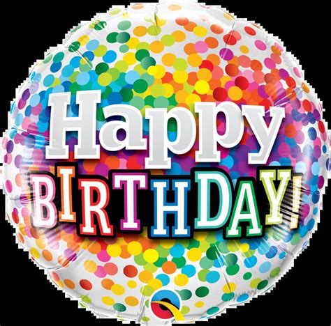 Happy Birthday Colourful Confetti 18 Foil Balloon Peci Australia