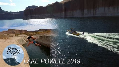 Lake Powell 2019 Wake Surfing And Cliff Jumping Youtube