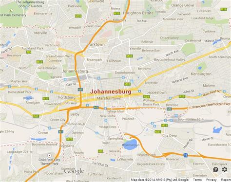 Map Of Johannesburg
