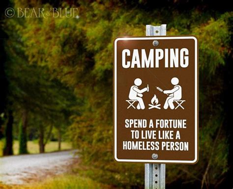 Aluminum Sign Camping Funny Outdoor Sign For Campgrounds And Trailers