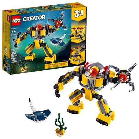 Lego Creator Underwater Robot And Submarine Toy Building Kit 31090
