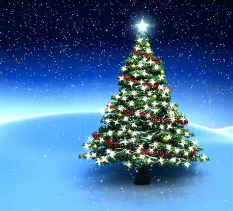 Buy Animated Christmas Tree With Garland And Falling Snow