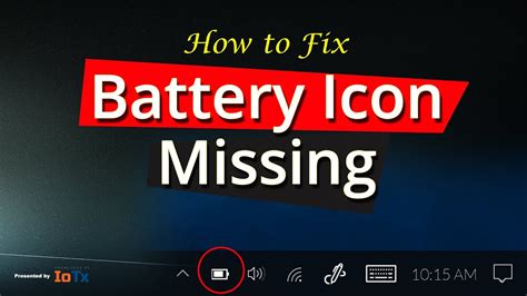 How To Restore A Missing Battery Icon On Windows 10 Youtube