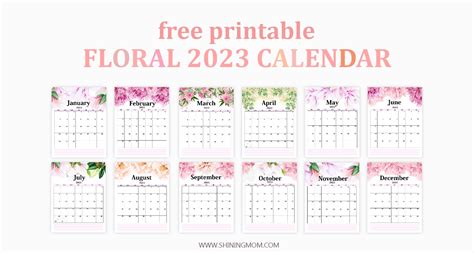 Your Free 2023 Floral Calendar Printable Is Here Laptrinhx News