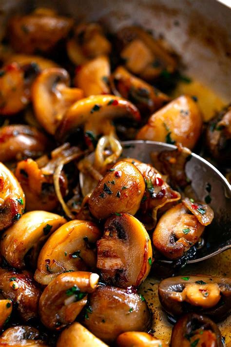 No need to microwave the farro; Onion Garlic Butter Mushrooms Skillet | Garlic butter ...