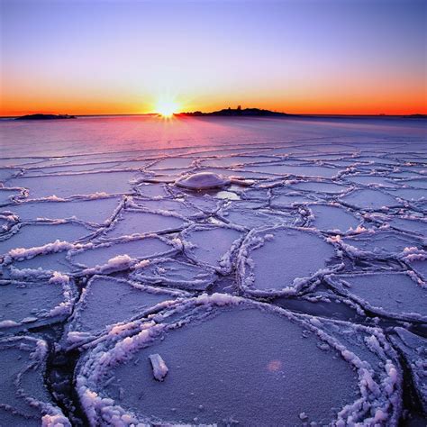 Purple Winter Lake Sunset Beautiful Landscapes Lake Sunset Winter Lake