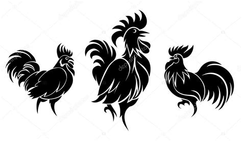 Set Of Cocks Silhouettes Stock Vector Image By ©k3star 67259191