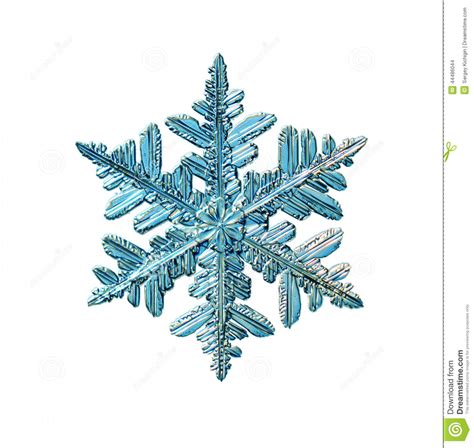 Natural Crystal Snowflake Macro Piece Of Ice Stock Photo