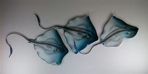 Artzipper Wall Sculptures Large Set Of Stingrays By Maykel Medina