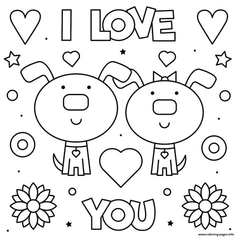 Coloring Pages Puppy Love