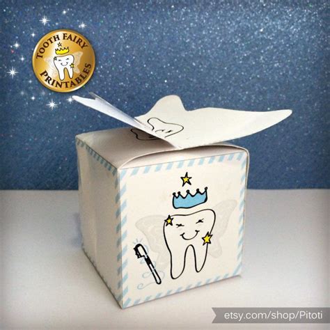 Tooth Fairy Box Lost Tooth Box For Boys Printable Tooth Box Etsy