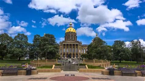 Iowa State Capitol Des Moines Ia 50319 Time Lapse Video Youtube
