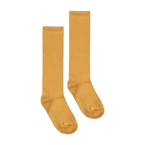 Long Ribbed Socks Mustard — Uniconcept