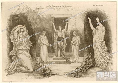 Jocasta Mother And Wife Of Oedipus Despairs Makes Offerings To Her
