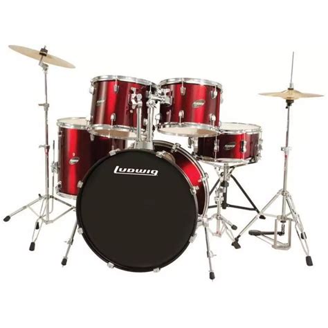 Ludwig Lc16514 Accent Drive 5 Piece Drums Set Whardwarethronecymbal