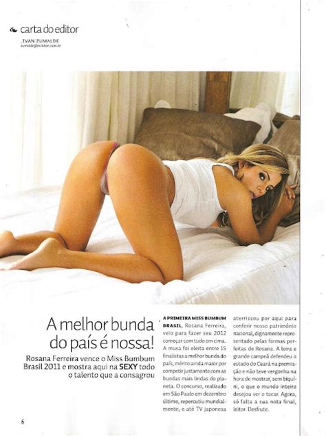 BELAS MULHERES Rosana Ferreira Revista Sexy Janeiro De 2012