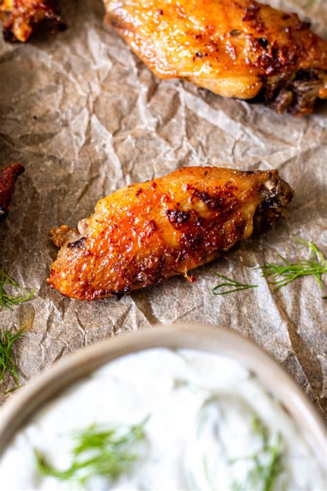Greek Grilled Chicken Wings with Creamy Feta Cucumber Dip ...