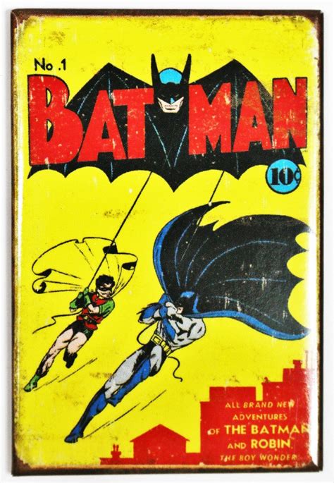 Batman No1 Fridge Magnet Vintage Style Comic Book Dc Comics Robin Ebay