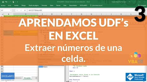 Aprendamos Udfs En Excel 3 Extraer Números De Una Celda Youtube