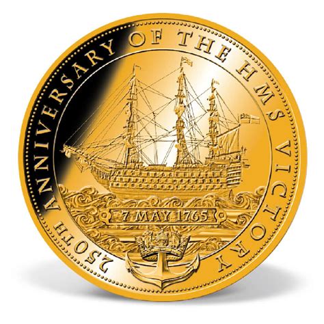 250th Anniversary Hms Victory Set Gold Layered Gold American Mint