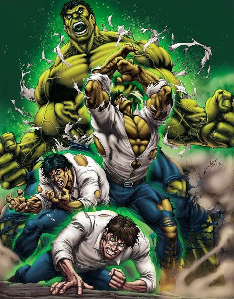 Hulk Bruce Banner Transformation By David Ocampo Hulk Comic Hulk