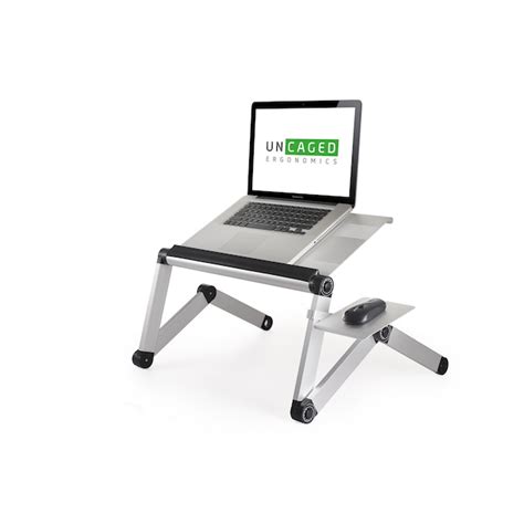 Uncaged Ergonomics Workez Cool Laptop Stand Silver In The Office