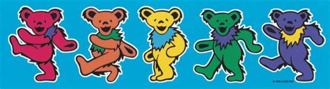 Grateful Dead Dancing Bears Bumper Sticker Decal Or Magnet Peace