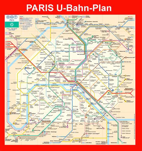 Paris ist die hauptstadt frankreichs und hat ca. Paris U-Bahn-Plan - U-Bahn Karte - Paris Metrolinien