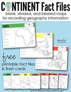 continents fact files printable geography printables geography