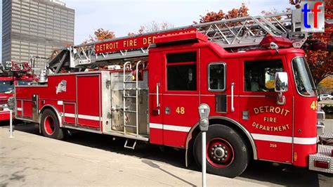 Detroit Fire Department Different Ladder Trucks And Quint 10242014