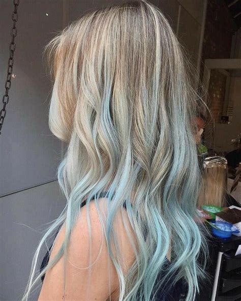 ριηтєяєѕтℓєηααѕ ☄ Blue Hair Highlights Light Blue Hair Blonde And