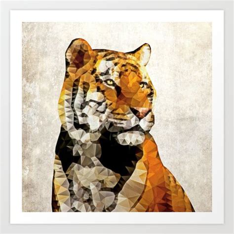 Cute Tiger Art Print By Ancello Society6 Tiger Art Cute Tigers