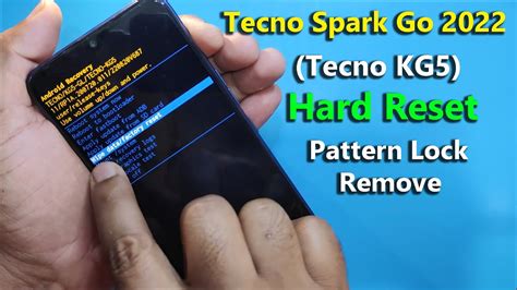 Tecno Spark Go Hard Reset Tecno KG Pattern Lock Remove Factory Reset Without Pc YouTube
