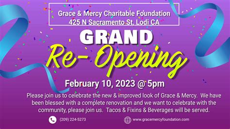 Gm Grand Re Opening Grace And Mercy Charitable Foundation