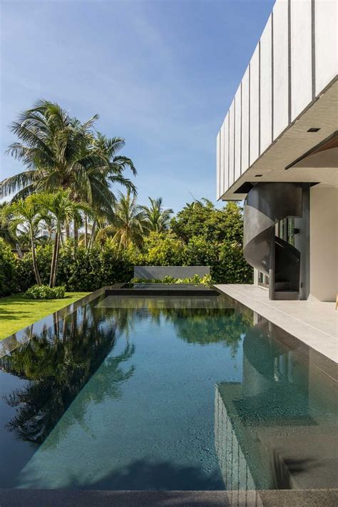 A Miami Beach Villa Designed From The Inside Out Front Courtyard