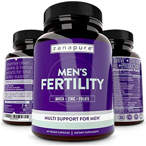 zanapure mens fertility supplement fertility sperm and testosterone booster