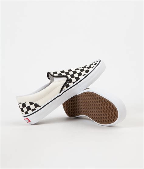Vans Slip On Pro Checkerboard Shoes Black White Flatspot