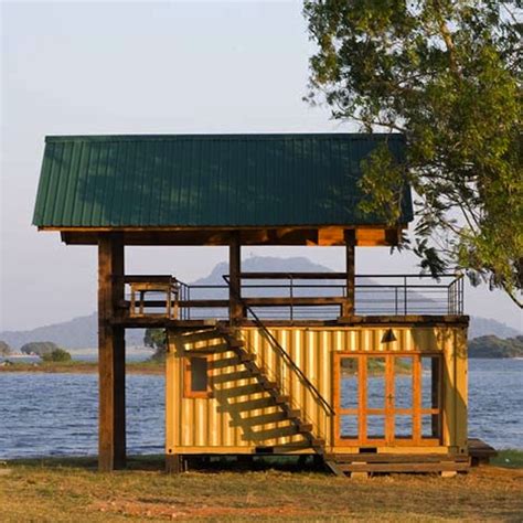 This shipping container cabin was built by larry wade for $35,000. Top 10 Shipping Container Tiny Houses