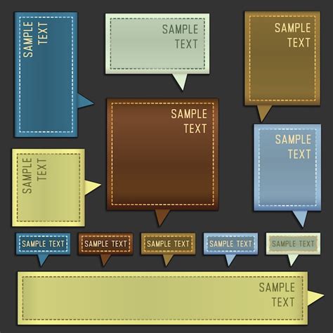 Free Vector Templates For Text Boxes